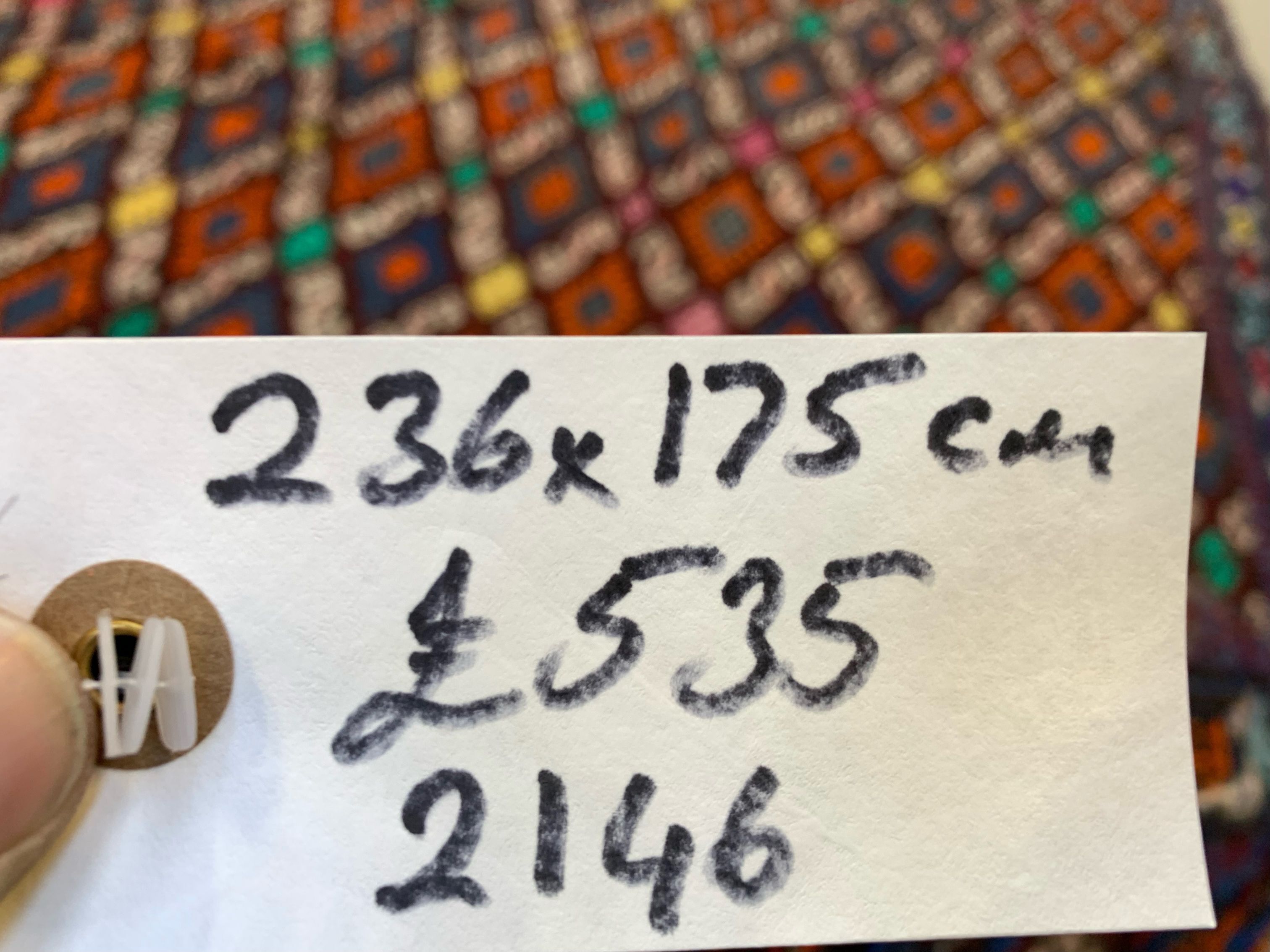 Large Vintage Turkish Kilim Rug 236x175 cm Wool Jajim Kelim