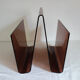 Smoked plexiglass magazine holder, 70s