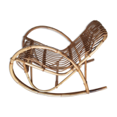 Fauteuil à bascule enfant en rotin