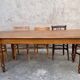 Old oval bistro table in solid wood light tint Dimensions 220 cm x 88 cm