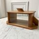 Art Deco box in beech and glass 30s