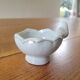 Antique porcelain egg cup/salt shaker duo