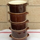 Set of 5 glazed ceramic pots villeroy & boch - vintage