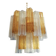 Murano glass chandelier “tronchi” in amber and opalino “tronchi” d50