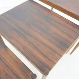 Mid-century wooden nesting tables, The Netherlands 1950's