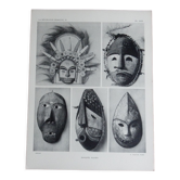 Planche photographique Masques d'Alaska