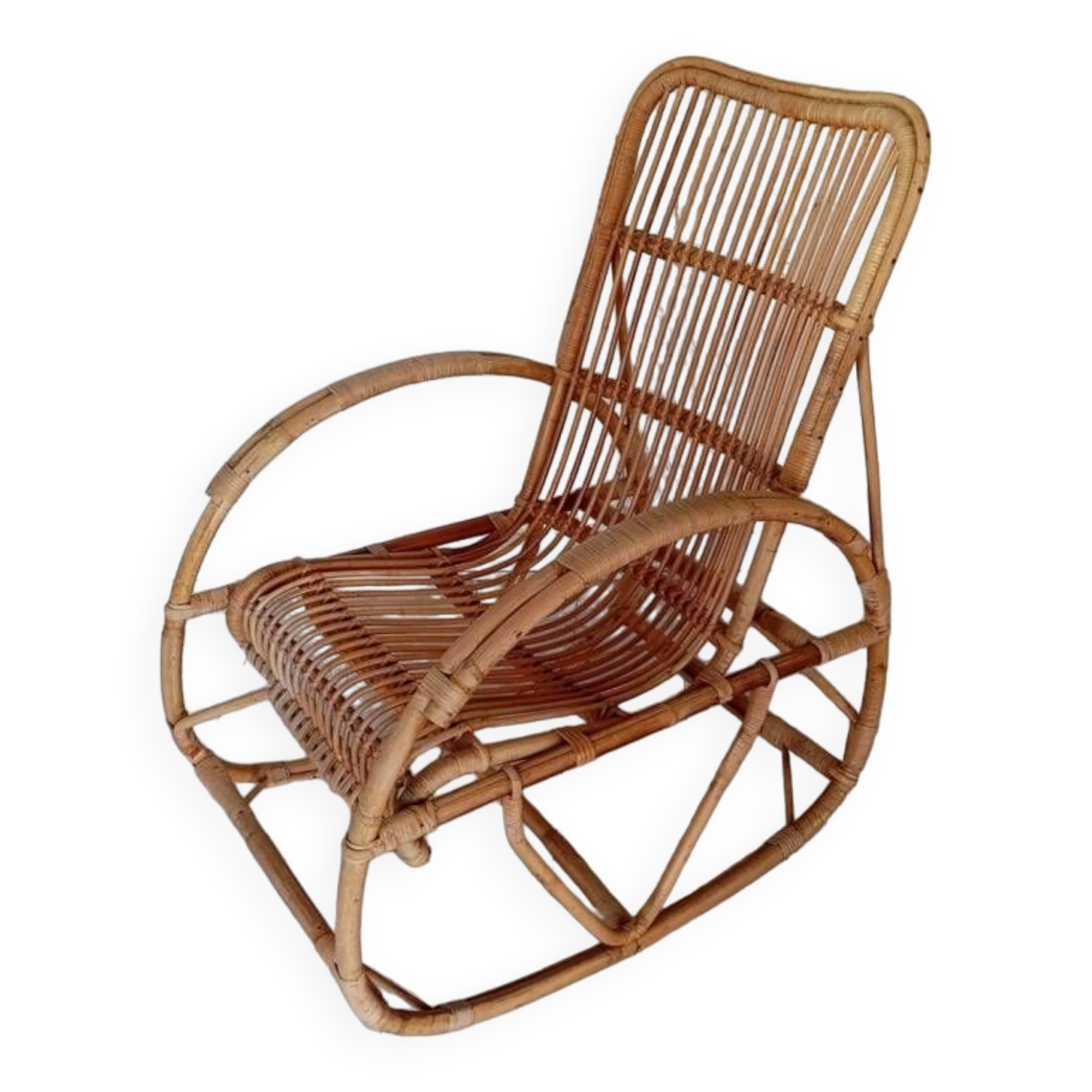 Rattan rocking chair from the 60s