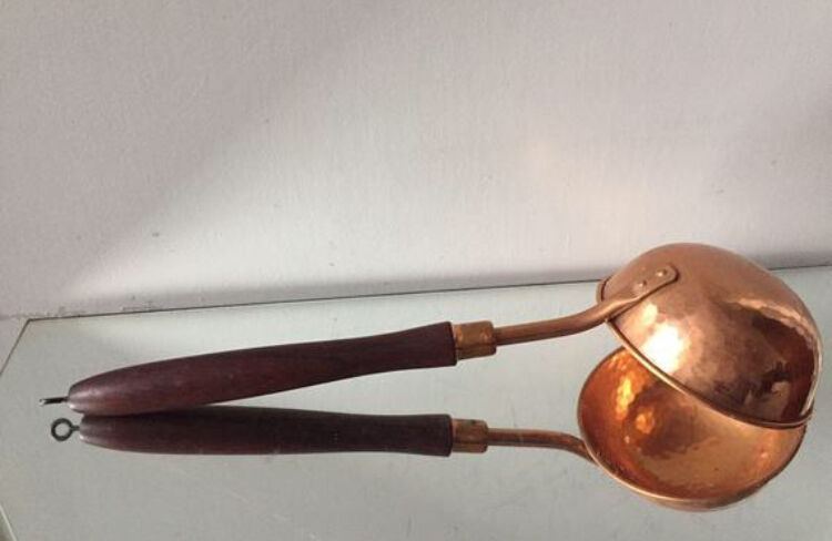 Copper ladle with rosewood handle mid century denmark