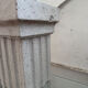 Marble effect display cabinet columns