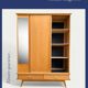 Vintage wardrobe with compass feet 1960