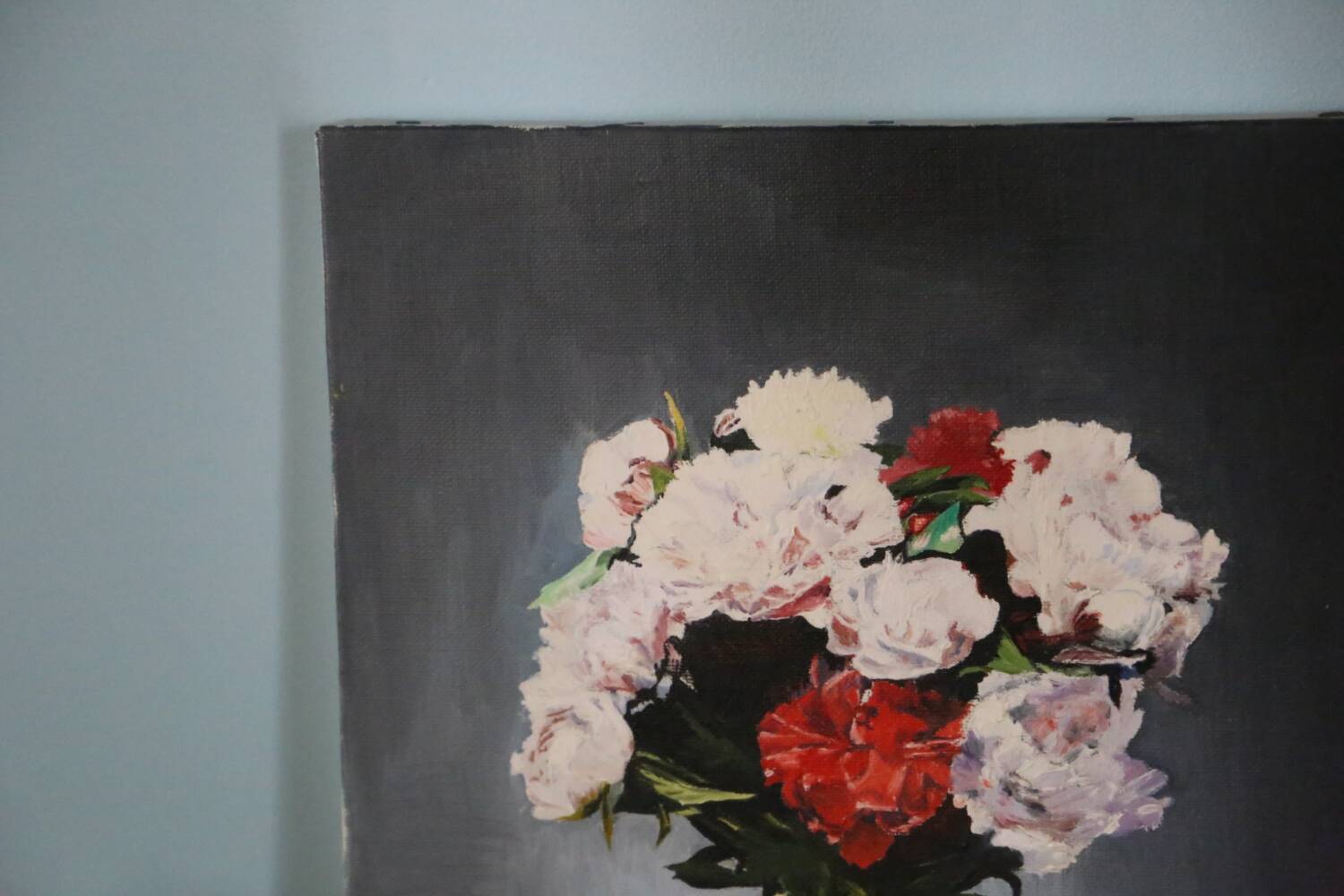 Painting Bouquet, still life, signed Marlier