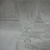 Set of 8 St Louis crystal glasses, Massenet model 1895-1930