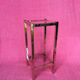 VINTAGE 1970 COFFEE TABLE SQUARE GOLD BRIGHT TUBE SQUARE 2 PLATTERS