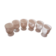 6 vintage white egg-cups