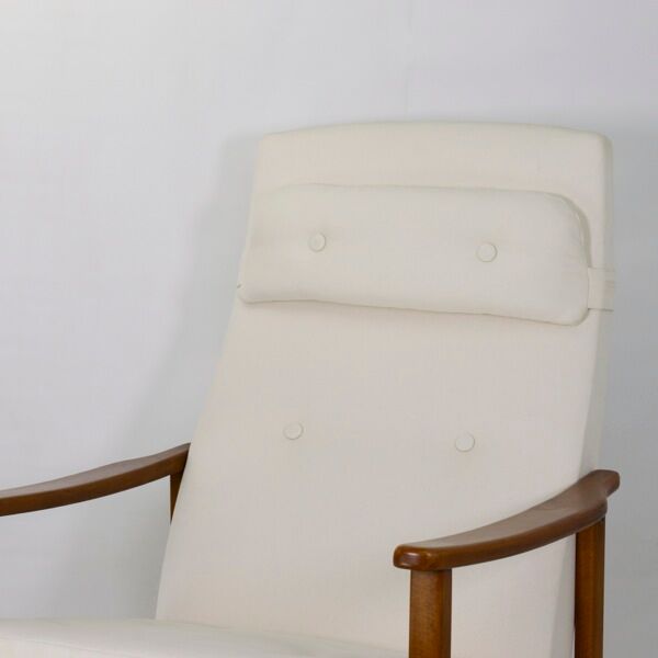 Scandinavian high back armchair from the 1960s adjustable headrest, restored
