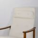 Scandinavian high back armchair from the 1960s adjustable headrest, restored