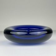 Cendrier en verre bleu par Per Lütken pour Holmegaard, Danemark, 1962