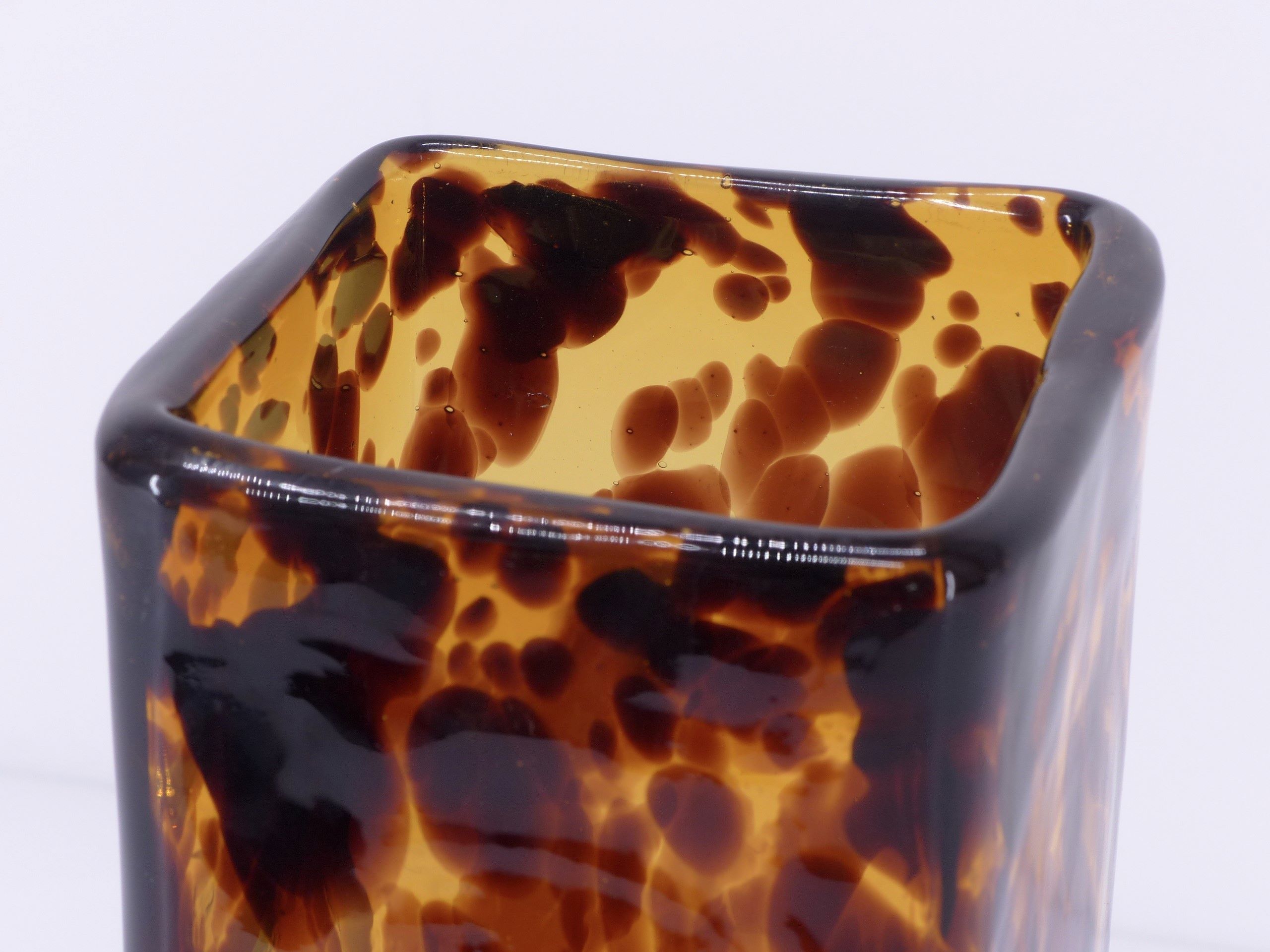 Amber Murano glass vase