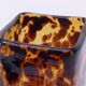 Amber Murano glass vase