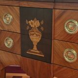 Eighteenth-Century Masterpiece Commode - Floral Marquetry - Transition Style