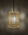 Lampe pendentive en verre doré Orrefors des années 1970