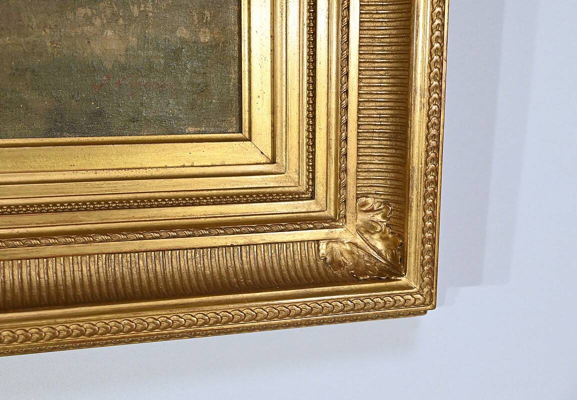 Oil on canvas, signed Cheret – Mid 19th century