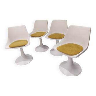 Set of 4 Tulip chairs by Roland Schweilzer vintage 1970s
