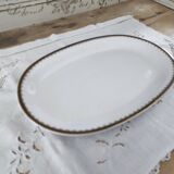 Large oval Winterling Bavaria porcelain dish with gold frieze Excelsior decoration