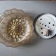 Amber glass flower wall light