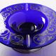 Rare Cobalt Blue Crystal and Silver Bowl / Fani Argento / Florence / 1930s