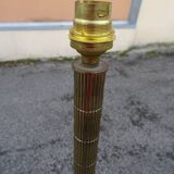 Vintage 70s bronze imitation bamboo floor lamp
