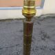 Vintage 70s bronze imitation bamboo floor lamp