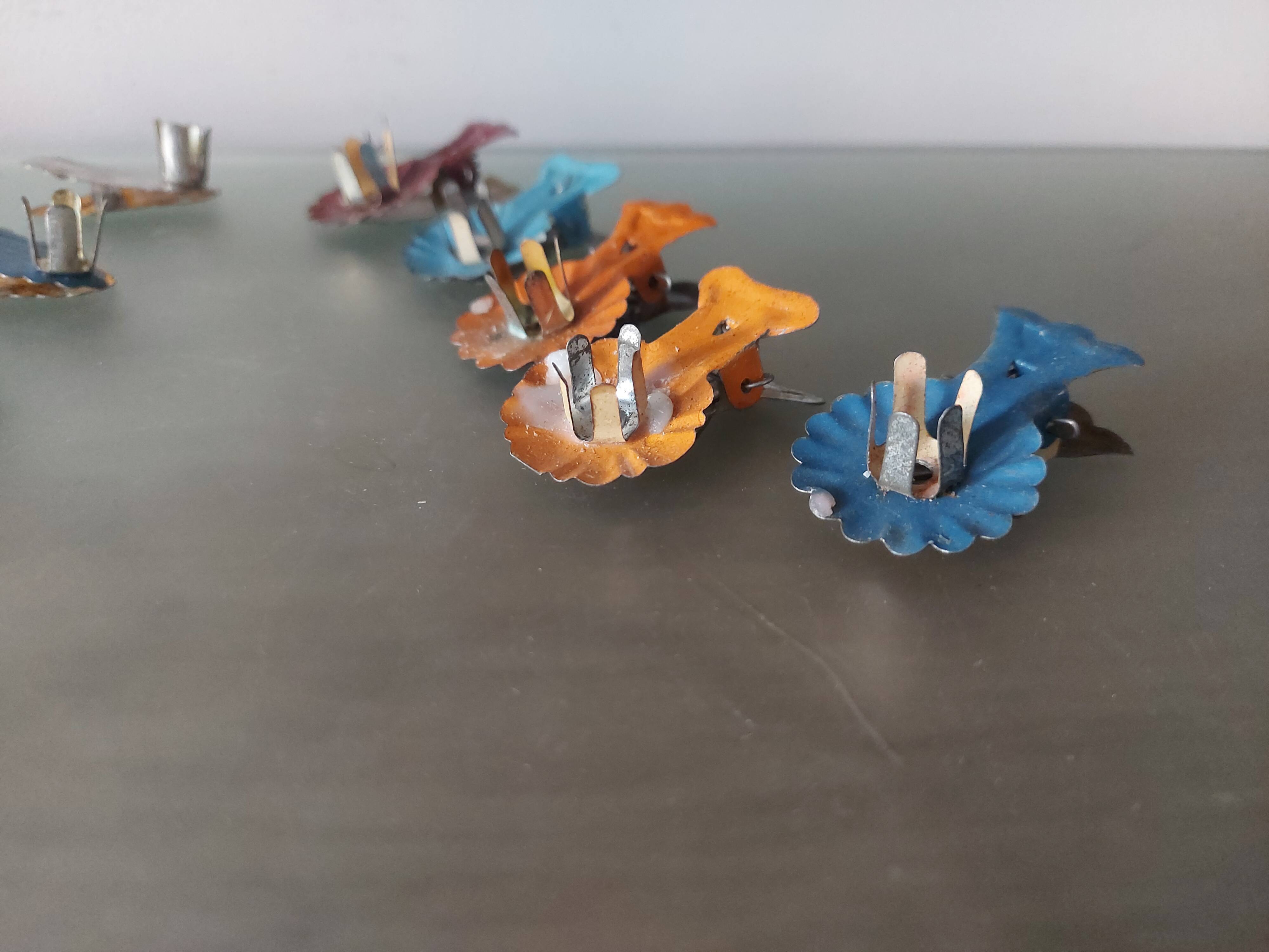 15 vintage clip-on candle holders