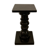 Vintage black natural stone "marble" pedestal or side table