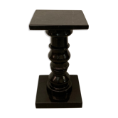 Piédestal ou table d’appoint en pierre naturelle noire vintage « marbre »
