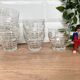 6 silkscreened vintage glasses