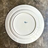 Longchamp round dish in iron earth, "Lily" service