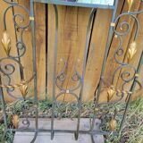 Art Deco 1930s wrought iron coat rack and hat stand