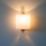 Pair of wall lamps in Perspex and teak year 60