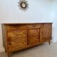 Old oak sideboard from the 1950s, vintage reconstruction period