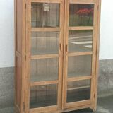 Old wooden glass cabinet