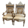 Syrian walnut armchairs inlaid with mother-of-pearl