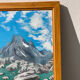 Peinture montage cascade huile sur toile paysage