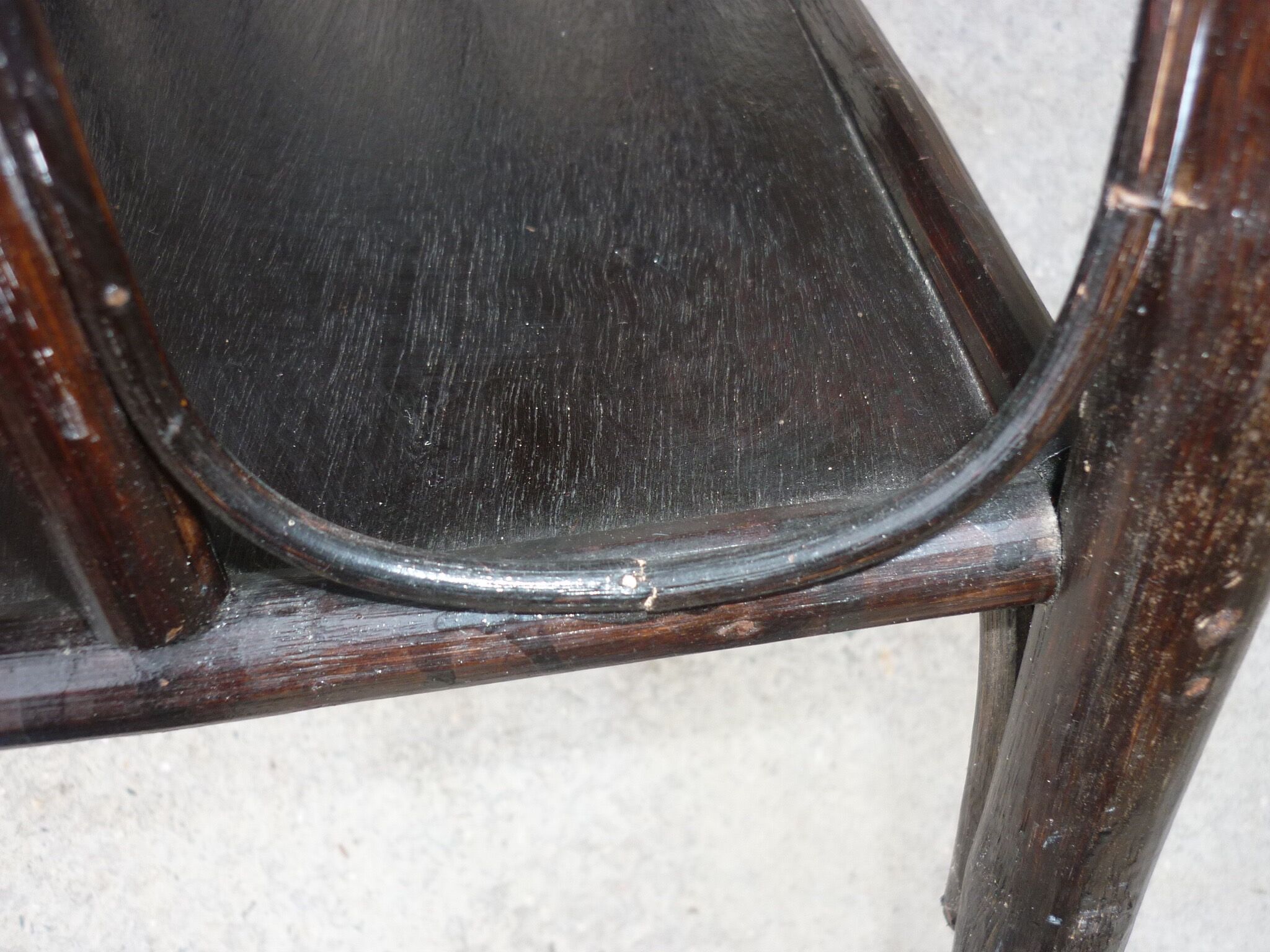 Bamboo and dark rattan shelf