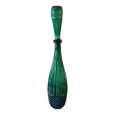 Large vintage Empoli carafe from Italy in green glass.