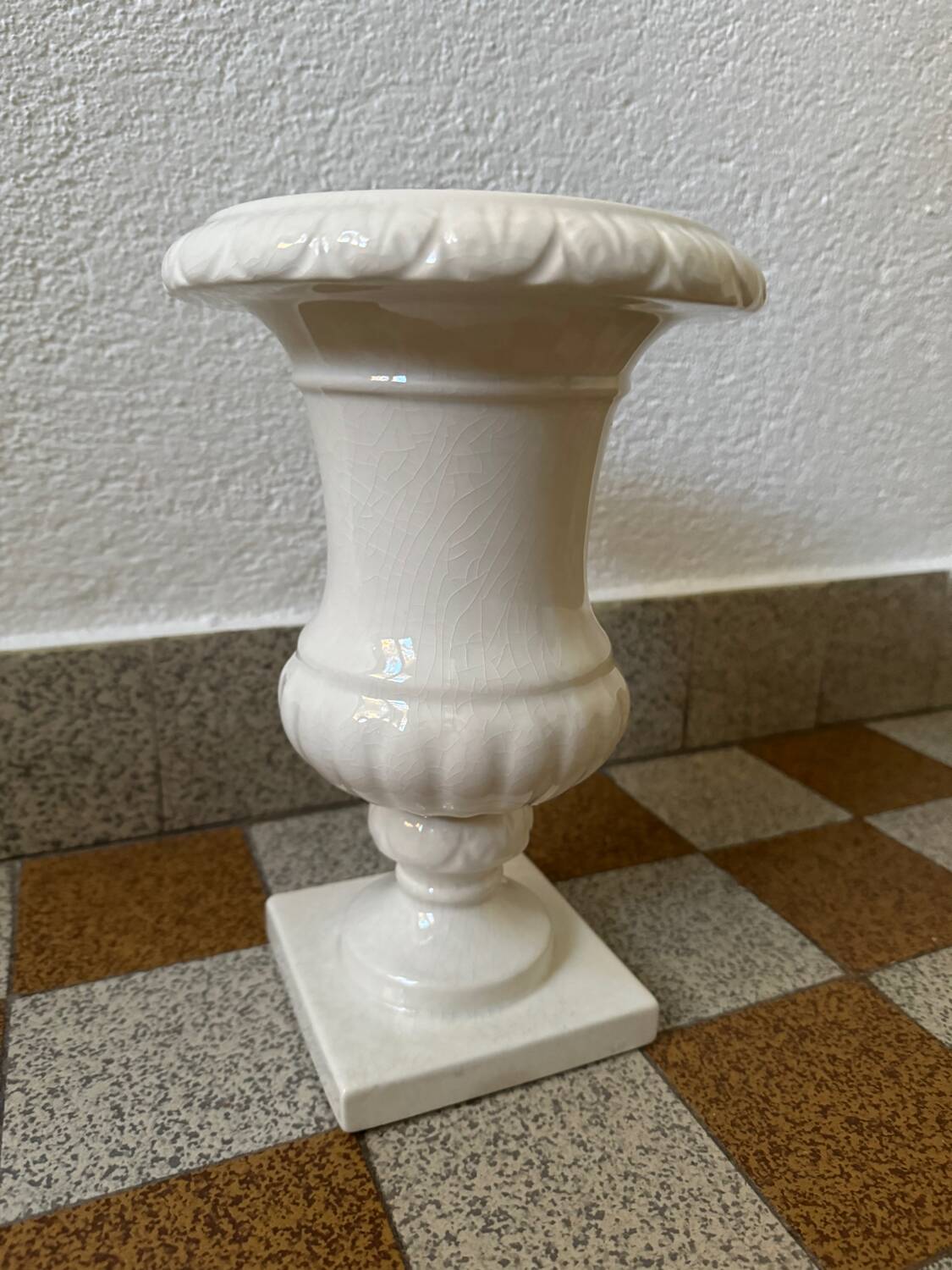 Antique Gien earthenware Medici vase