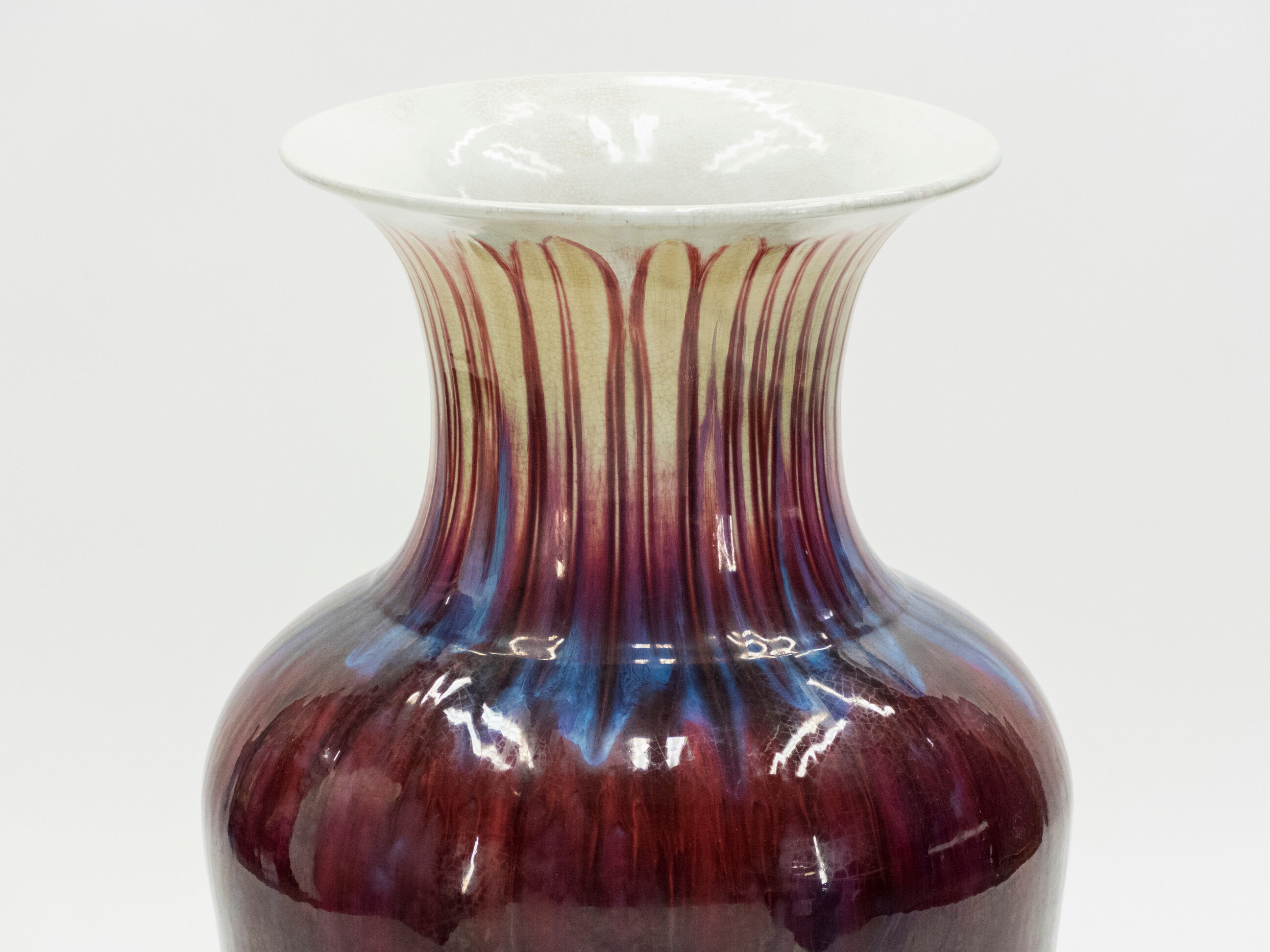 Ceramic vase enamelled around 1960