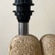 Sculptural lamp base in limestone by Albert Tormos or Fratelli.