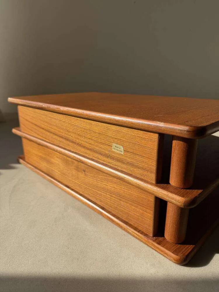 Danish teak magazine rack 1970s