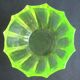 Bol en cristal jaune ouraline, à godrons, testé UV, oxyde d'uranium